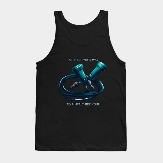 SKIPPING YOUR WAY TO A HEALTHIER YOU! 2nd version, Tank Top by Mujji